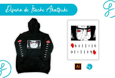 Diseño de Itachi Akatsuki para Sudadera – Descarga Gratuita en Formato Vectorial