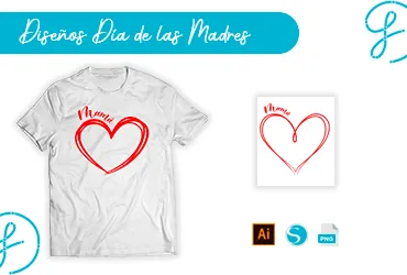 Pack diseños gratis para el Día de las Madres – Formatos PNG, AI y STUDIO
