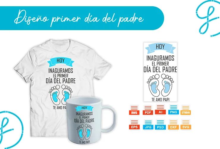 Diseño gratis para el primer Día del Padre en 10 formatos listos para descargar