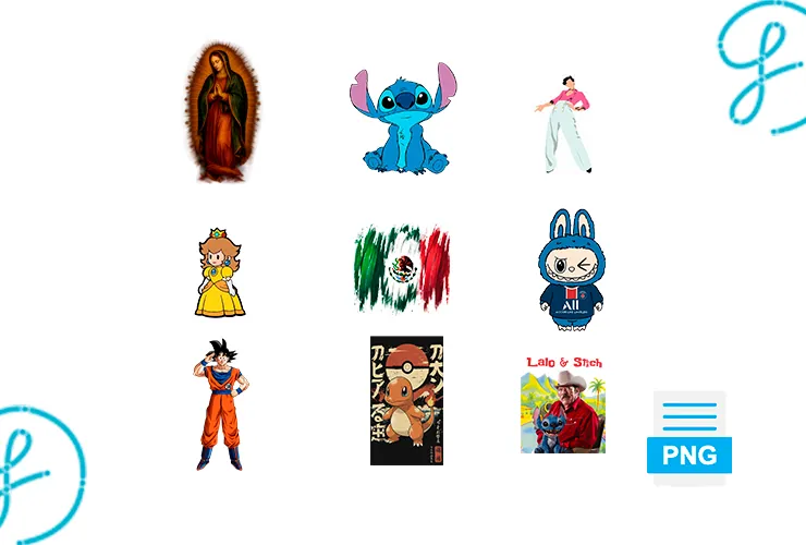 Pack de diseños DTF gratis en PNG y semitonos – Listos para imprimir 🎨