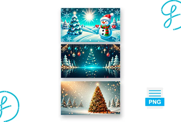 Fondos Navideños en PNG – Pack Gratis 2025